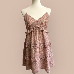 The Impeccable Pig Mini Dress - Ditsy Floral, Cottagecore, Size M